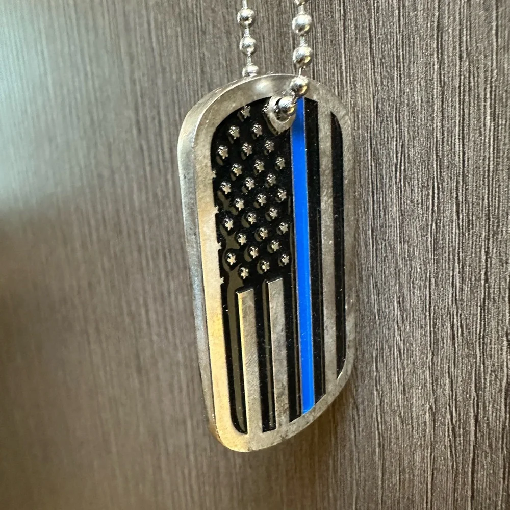 Police Officer’s Prayer Dog Tag Necklace
